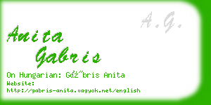 anita gabris business card